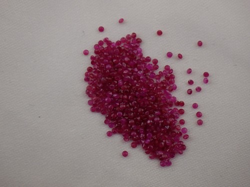 1mm natural red ruby lot - red,