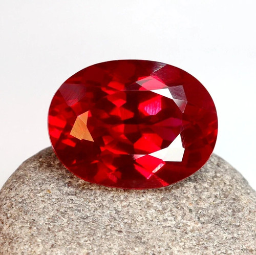 Natural red ruby oval - natural,