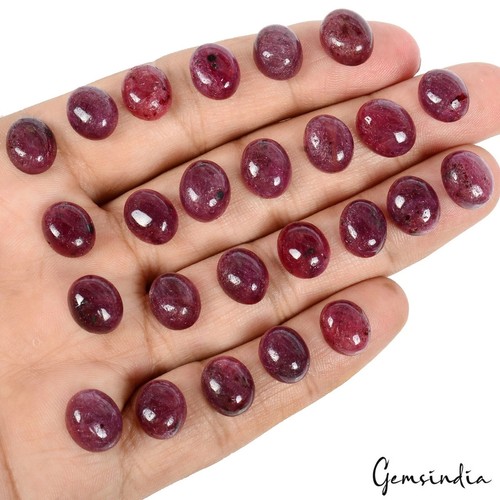 Set pcs natural ruby - of, 25