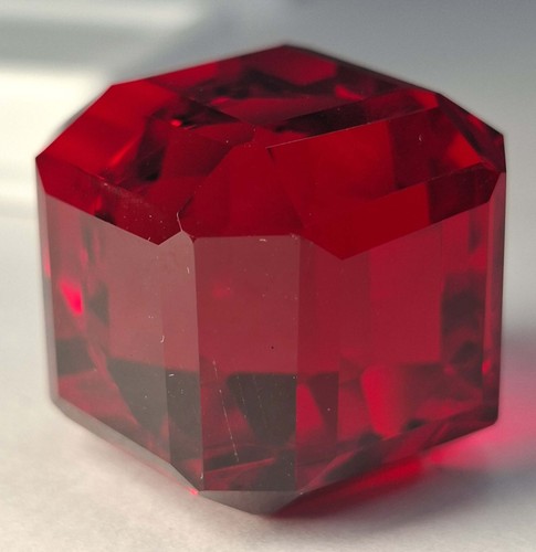 Red ruby cube cut natural - cut,