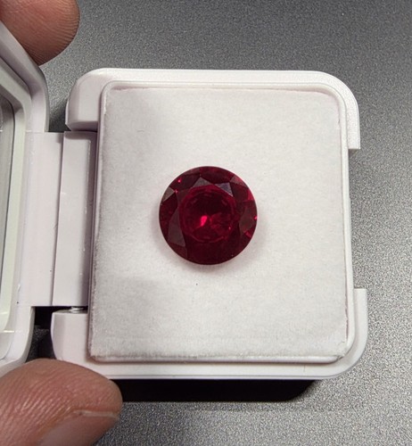Natural red ruby 12mm round - natural,