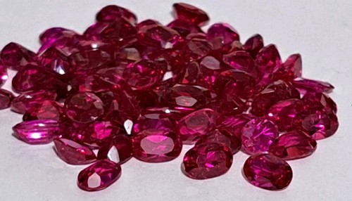 Pieces 6mm 4mm oval red - x,