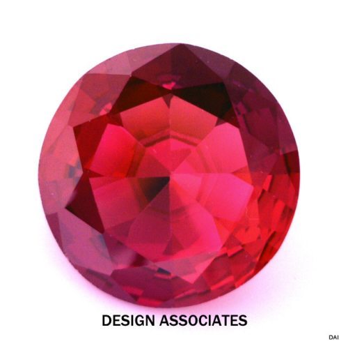 Round cut man made - man, ruby