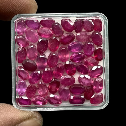 Pcs natural ruby 6x4mm oval - pcs,