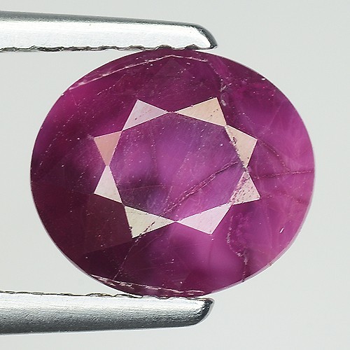 10cts 100 natural red - natural, oval