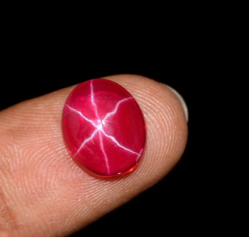 Natural red star ruby 6 - natural,