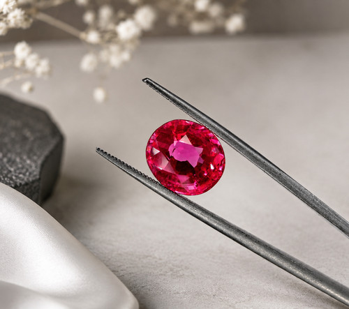 Natural ruby oval gci - oval,