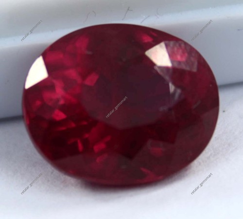 Natural certified ruby - ct,