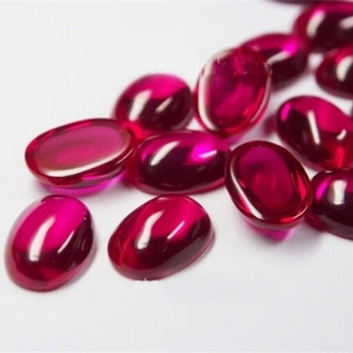 Ruby man made mm oval - 5,