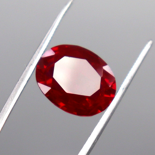 Red ruby natural - red, cut