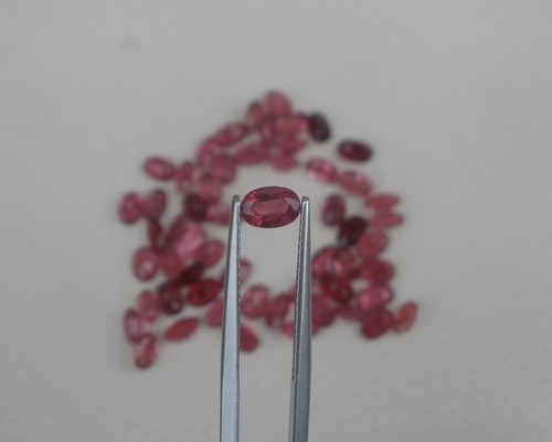 Ruby red tourmaline oval - ruby,